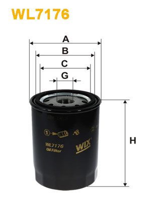 WIX FILTERS alyvos filtras WL7176